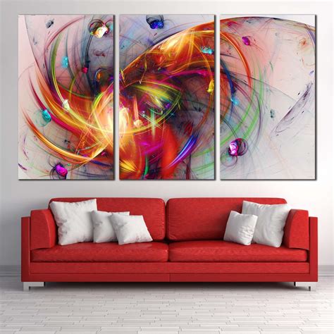 modern abstract canvas wall art  abstract fractal creativity multip
