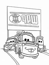 Coloring Mater Pages Cars Tow Printable Mcqueen Lightning Loved Friends His sketch template