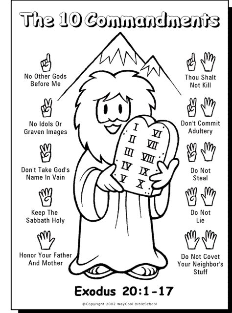 ten commandments  printables printable world holiday