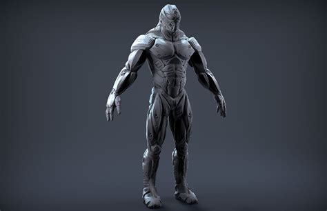 sci fi male character 3d model obj ztl