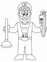 Coloring Pages Kids Ws Plumber Construction sketch template