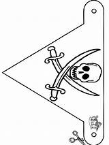 Pirate Flag Coloring Crafts Cut Pages Funnycoloring Template Visit Advertisement sketch template
