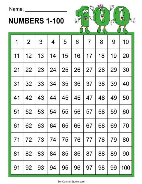 printable hundreds charts numbers    diy projects