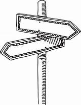 Sign Signpost Directions Drawing Illustrations Wegweiser Directional Istockphoto Draw Vector Drawings Clip Señal Signs Choice Two sketch template