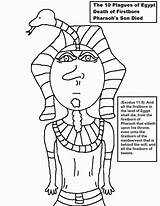 Plagues Pharaoh Moses Plague Firstborn Kills Coffin 10th Coloringhome sketch template