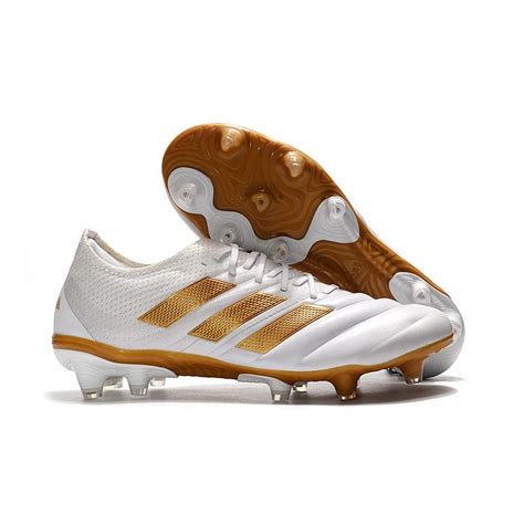 adidas copa  fg soccer boots white gold