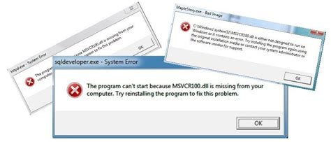how to fix the msvcr100 dll is missing error
