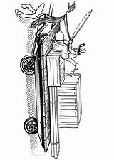 Remorque Rimorchio Remolque Colorare Educima Foin Tracteur Aanhangwagen Schoolplaten Educol sketch template