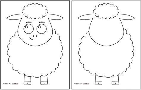printable sheep templates  artisan life