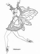 Coloring Fairy Pages Pheemcfaddell Fairies Meadowlark Adult Color Adults Sheets sketch template