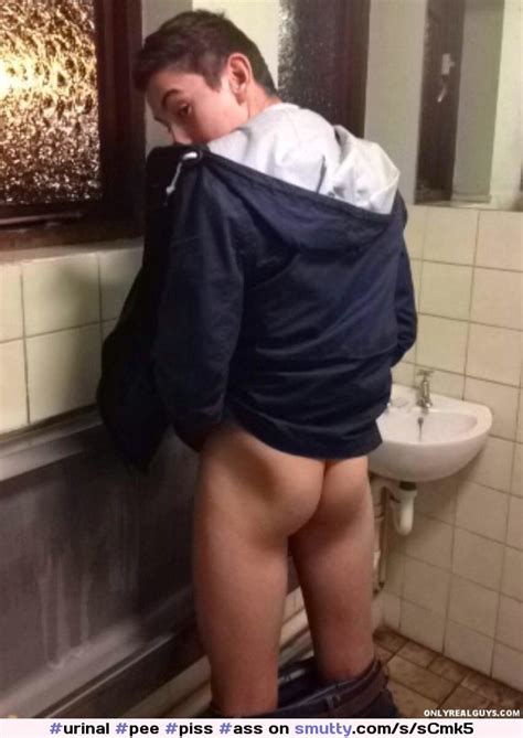urinal pee piss ass bathroom straight str8 frat