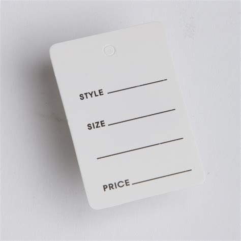 small white price tags ab store fixtures