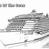 Cruise Ship Coloring Seas Pages Oasis Netart sketch template
