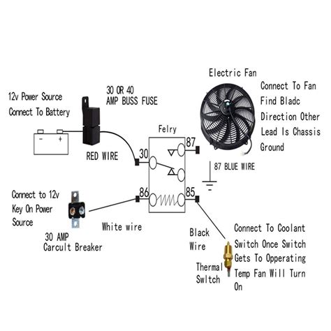 cooling fan relay wiring diagram