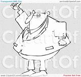 Fist Outlined Shaking Businessman Mad Illustration Air His Royalty Clipart Vector Djart sketch template