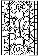 Stained Coloring Glass Pages Adults Kids sketch template