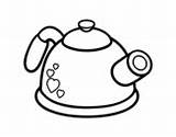 Coloring Kitchen Teapot Pressure Coloringcrew Pages sketch template