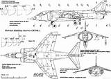 Harrier Hawker Blueprints Gr1 Aerofred sketch template