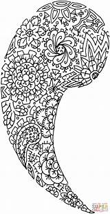 Coloring Paisley Pages Printable Floral Adults Colorings Designs Popular Dover Style Drawing Categories sketch template