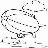 Coloring Zeppelin Pages Blimp Color Air Balloon Hot Bulkcolor Goodyear Template sketch template