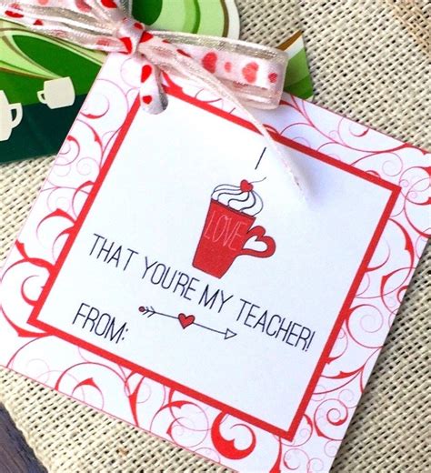 printable teacher valentines  love  youre  teacher paper