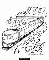 Train Coloring Pages Passenger Getcolorings sketch template