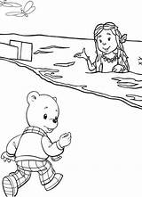 Bear Coloring Pages Rupert Going Beach sketch template