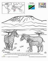 Kilimanjaro Pages Coloring Mount Geography Worksheets Africa Mountain Clipart Science Color Colouring Tanzania Mt Worksheet Cycle Grade Cc Thinking Splash sketch template