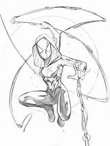 Spider Gwen Coloring Pages Deviantart Sketch Printable Template sketch template