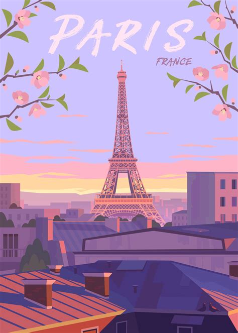 wall art print paris travel poster europosters