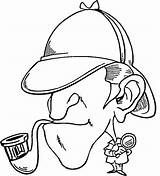 Sherlock Holmes Pipe Coloring Pages Drawing Dessin Coloriage Printable Colorier Getdrawings Bbc Detective Organ Supercoloring Color Clipart sketch template