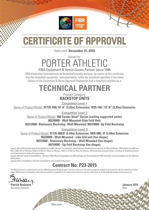 certificate  approval litaniasportscom fiba certificatepdffibacom certificate