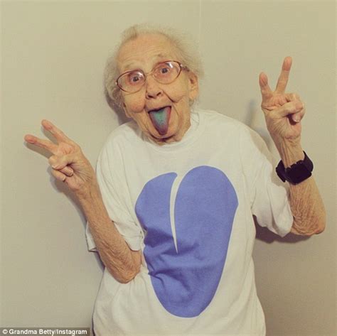 Stick Your Blue Tongue Out For Grandma Betty S Instagram Daily Mail