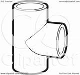 Pvc Pipe Joint Illustration Clipart Royalty Vector Perera Lal sketch template