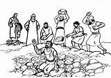 Stoning Stoned Jesus sketch template