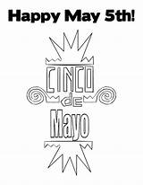 Happy May Mayo Cinco Fifth Coloring Pages sketch template