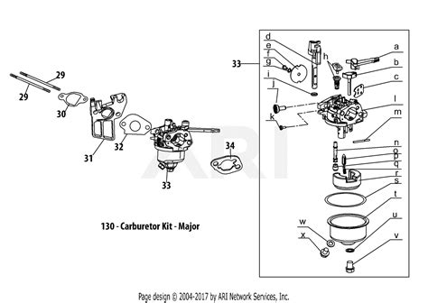 mtd  aua engine parts diagram   aua carburetor