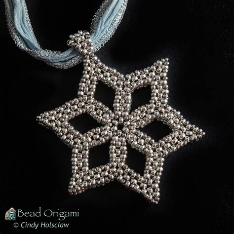 snowflake pendant  craw  praw beaded jewelry tutorials stone