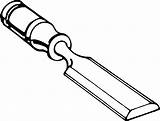 Chisel Chisels Hammer Gouges Vectorified Pinpng sketch template