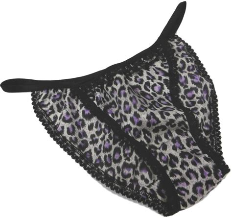 françois de loire shiny satin and lace mini tanga string bikini panties