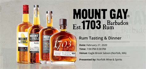 mount gay rum tasting at eagle brook saloon with jason