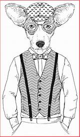 Dogs Adults Dapper Operator Grown Breeds Recognize sketch template