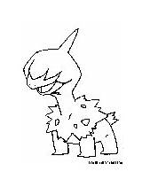 Pokemon Coloring Pages Deino Dark sketch template
