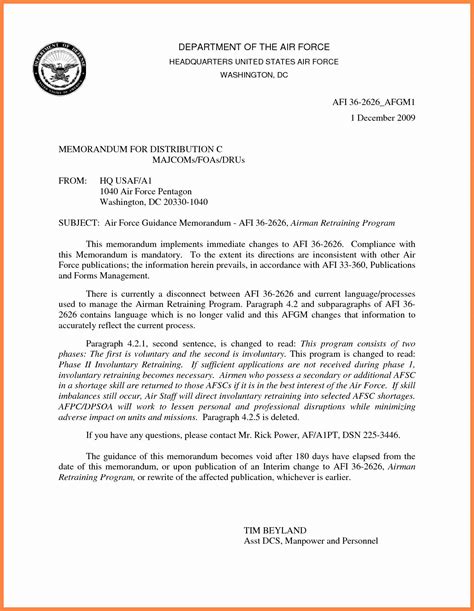 air force memorandum template unique  air force letterhead template