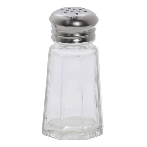 American Metalcraft 1 Oz Glass Salt And Pepper Shakers With Stainless
