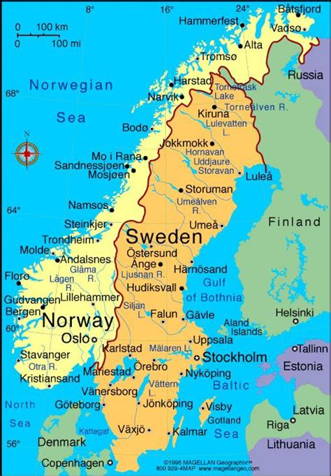 svenska staeder karta karta oever sveriges staeder norra europa europa