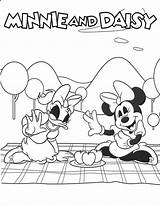 Minnie Coloring Daisy Mouse Mickey Clubhouse Color sketch template