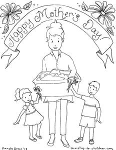 mothers day coloring book religious  pages sunday school store