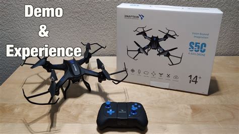 snaptain sc wifi fpv drone  p hd camera experience  review youtube