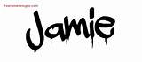 Jamie Name Graffiti Tattoo Designs Lettering Names Print Freenamedesigns Printable sketch template